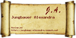 Jungbauer Alexandra névjegykártya